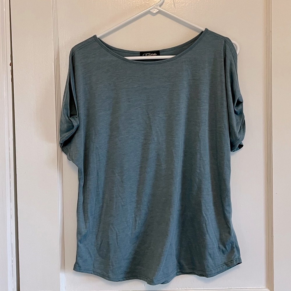 Colette Romey Cold Shoulder Knit Top